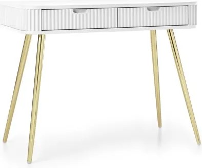 ZURI Toaletka T-103 biała | złote nogi