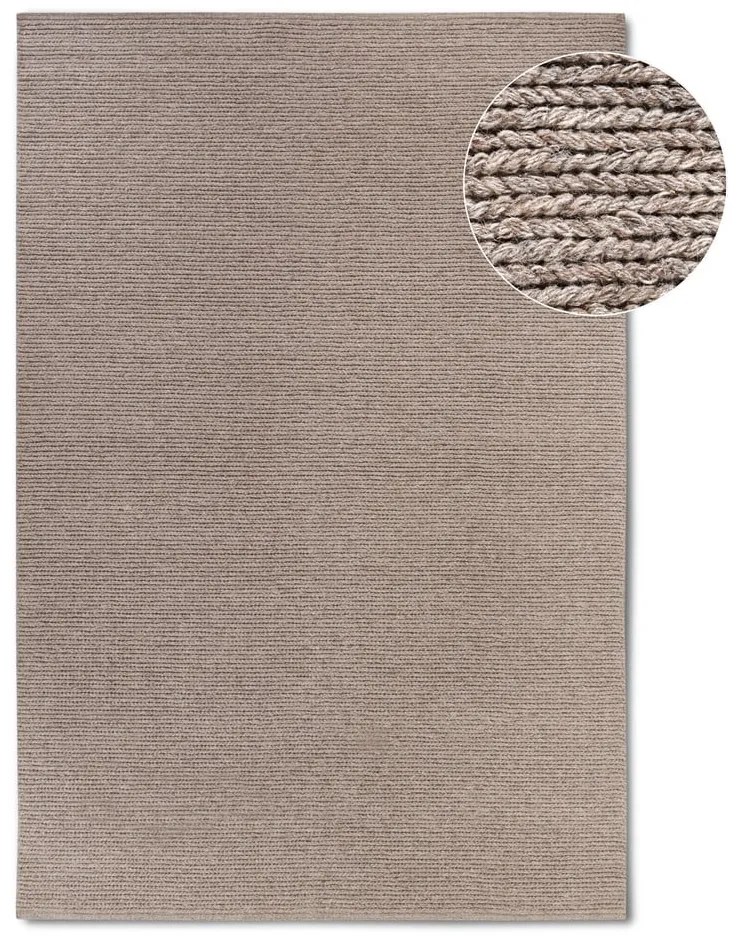 Jasnobrązowy wełniany dywan tkany ręcznie 60x90 cm Francois – Villeroy&amp;Boch