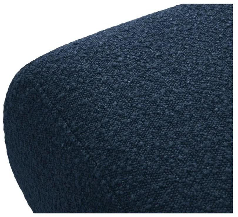 Ciemnoniebieski puf z materiału bouclé Molino – Micadoni Home
