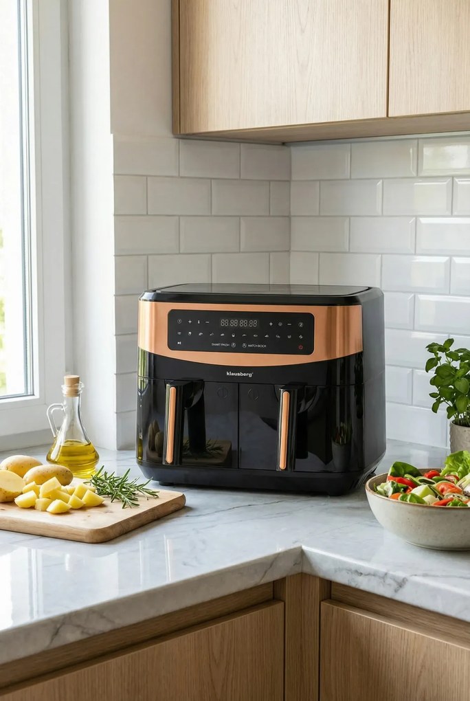 Podwójna frytownica beztłuszczowa 9L P1-K76