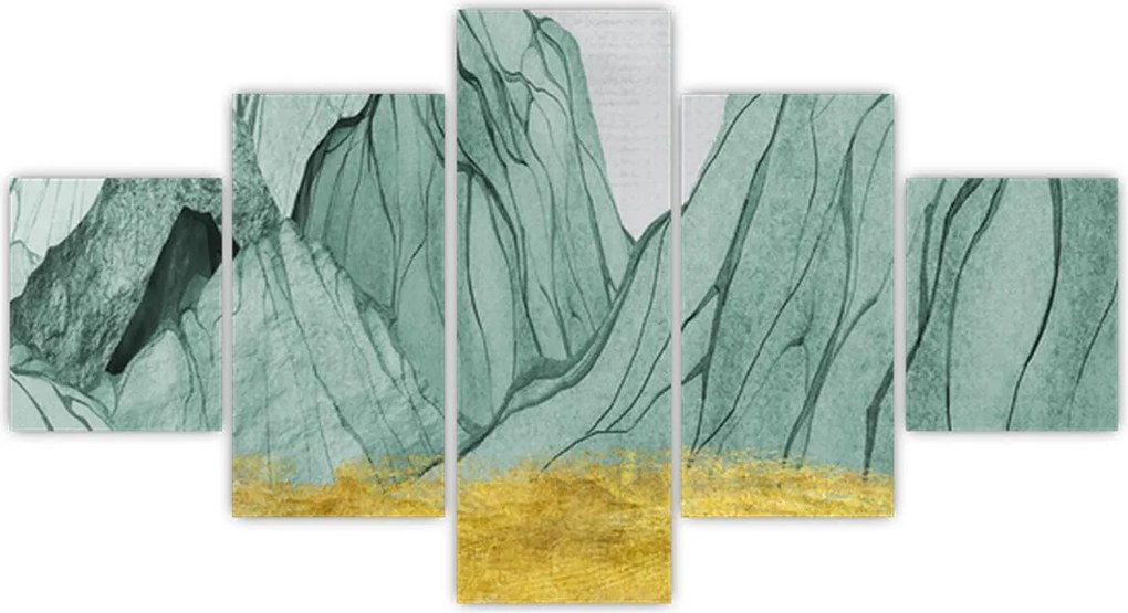 Obraz - Emerald Mountains N⁰1 (125x70 cm)