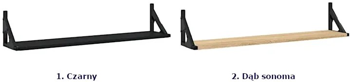 2 półki ścienne na kwiaty dąb sonoma 80 cm C9-E36