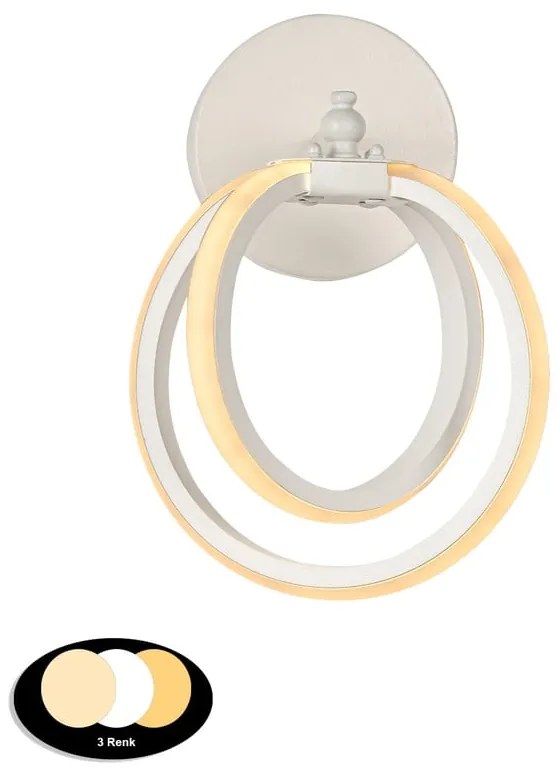 Biały metalowy kinkiet LED Sezen – Squid Lighting