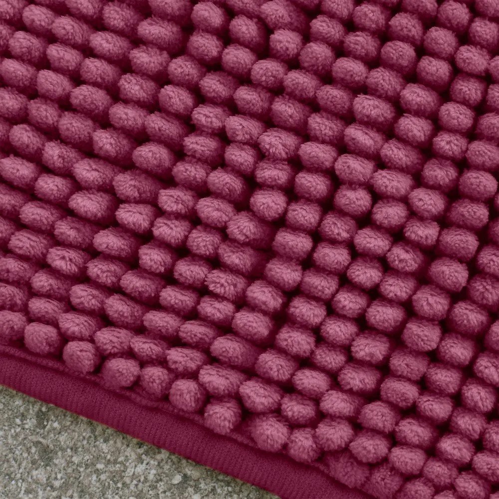 Ciemnoróżowy dywanik łazienkowy 50x80 cm Bobble – Catherine Lansfield
