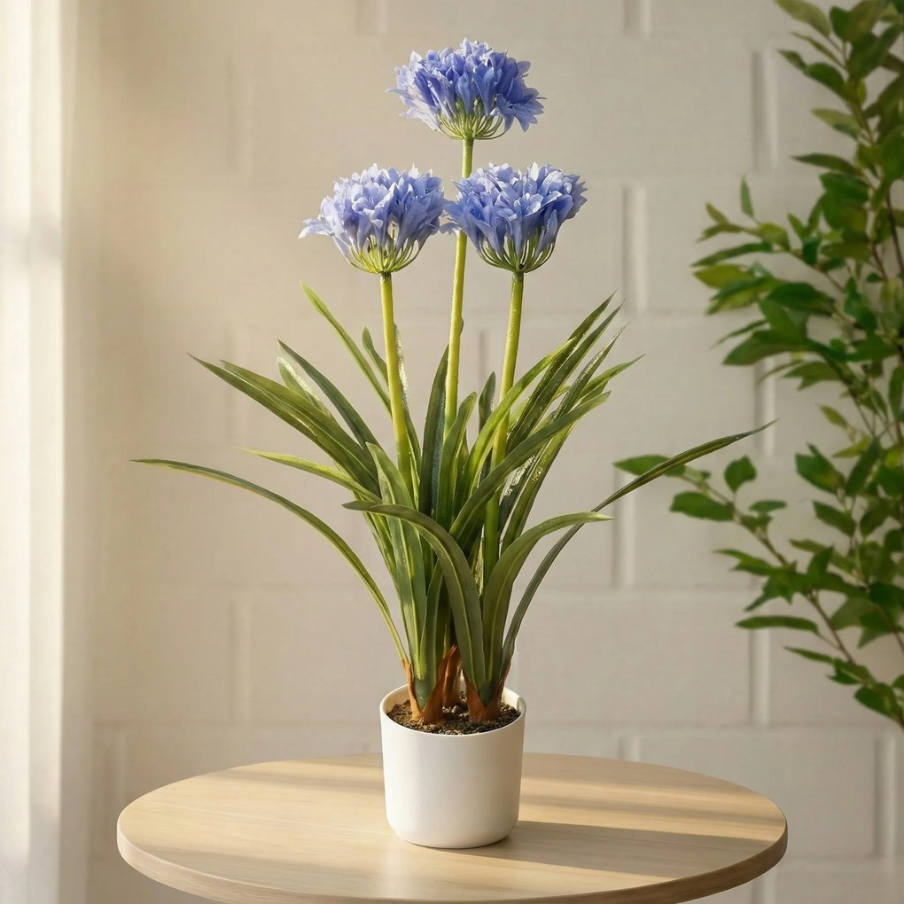 Sztuczny kwiat w doniczce Agapant, 50 x 80 cm