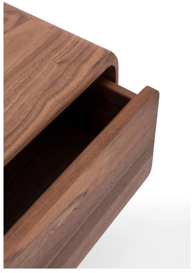 Brązowa szafka pod TV z litego drewna dębowego 220x45x45 cm Fawn – Gazzda