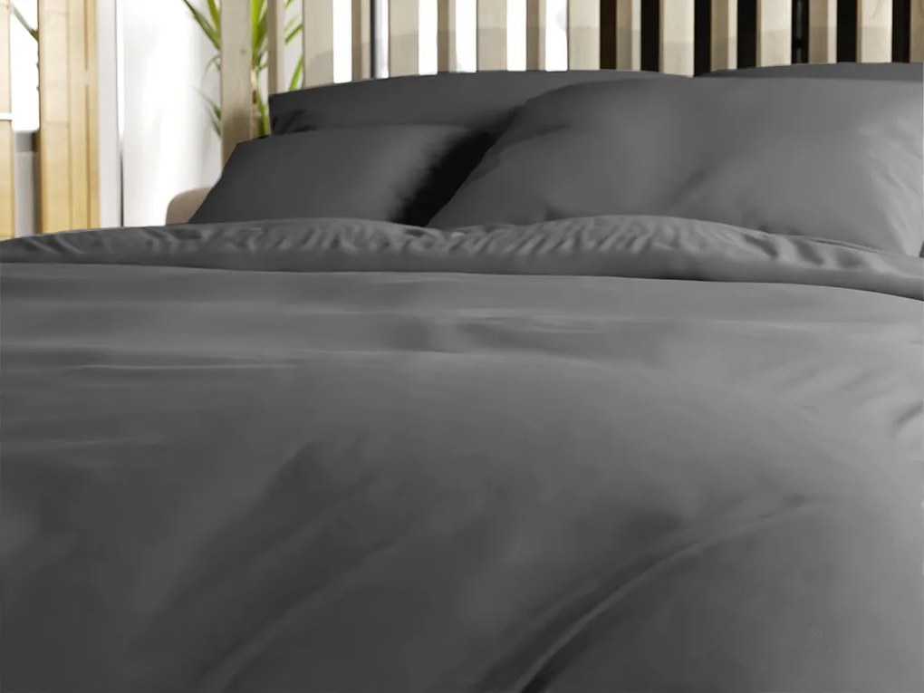 PrzytulneMieszkanie.pl PrzytulneMieszkanie.pl Bawełniana pościel LUX ciemnoszara z hotelową kieszenią Rozmiar pościeli: 70 x 90 cm | 140 x 220 cm