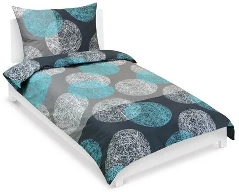 Bellatex Pościel bawełniana Kula turkusowy,  140 x 200 cm, 70 x 90 cm
