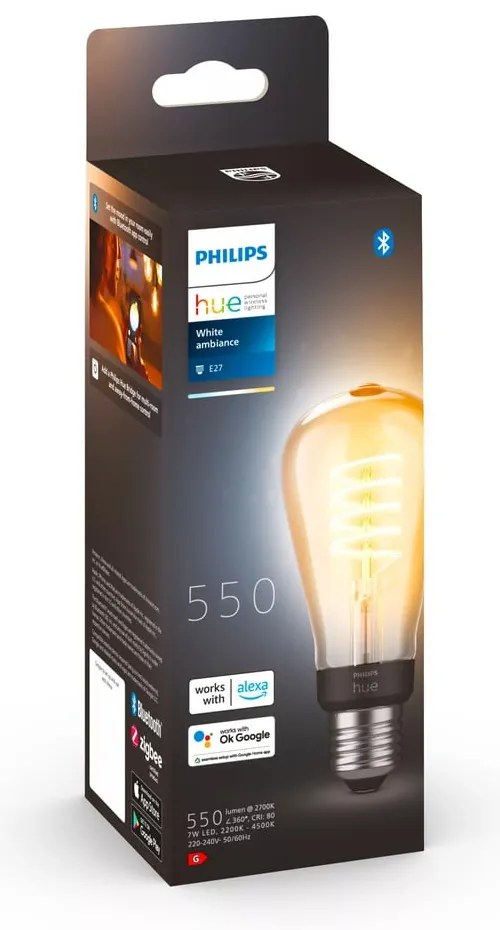 Inteligentna żarówka filamentowa z gwintem E27, 7 W White ambiance – Philips Hue