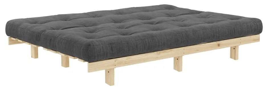 Czarnoantracytowa sztruksowa sofa 200 cm Lean – Karup Design