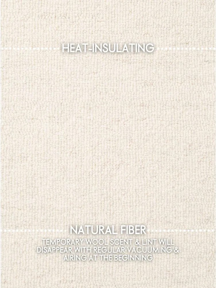 Kremowy wełniany dywan tkany ręcznie 200x290 cm Puristic Knots – Elle Decoration