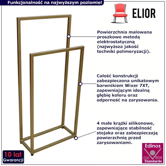 Złoty stojak na ręczniki 45 cm Z6-D27