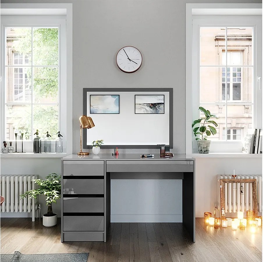 Stół do toalety szary 120x55x75 sherry