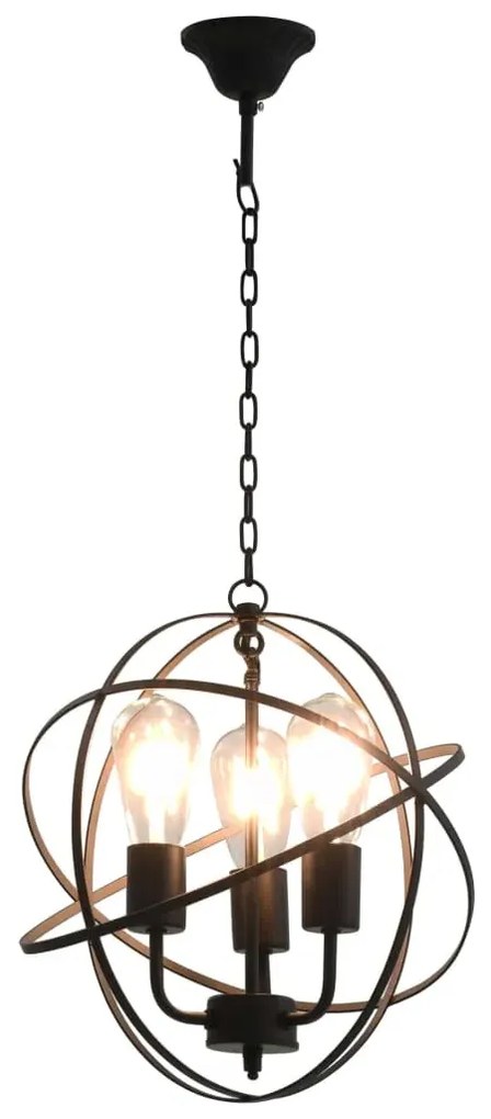 Czarna industrialna lampa wisząca okrągła - EX174-Marni