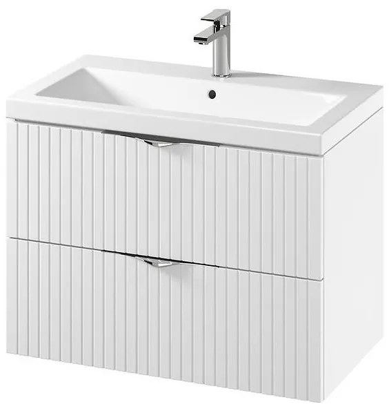 Cersanit S801-547 - Wisząca szafka łazienkowa z umywalką TIRSO 80x45 cm biała