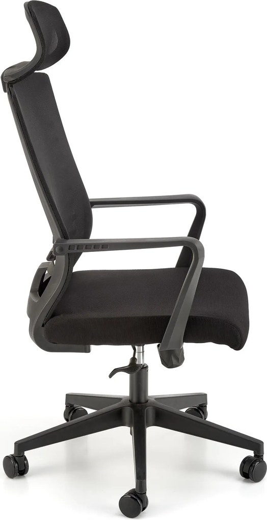 Obrotowe krzesło Fabio z oparciem i zagłówkiem z siatki