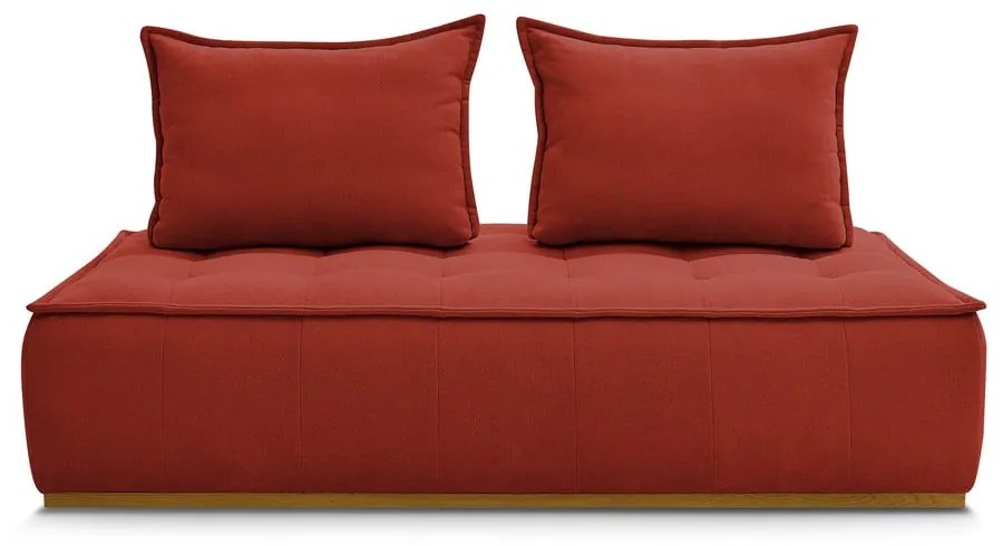 Ceglasta sofa z tkaniny szenilowej 175 cm Elisa – Bobochic Paris