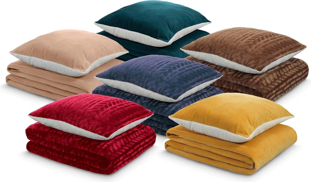 KOC I PODUSZKA WARM HUG 200x200 cm SOFT PINK 3