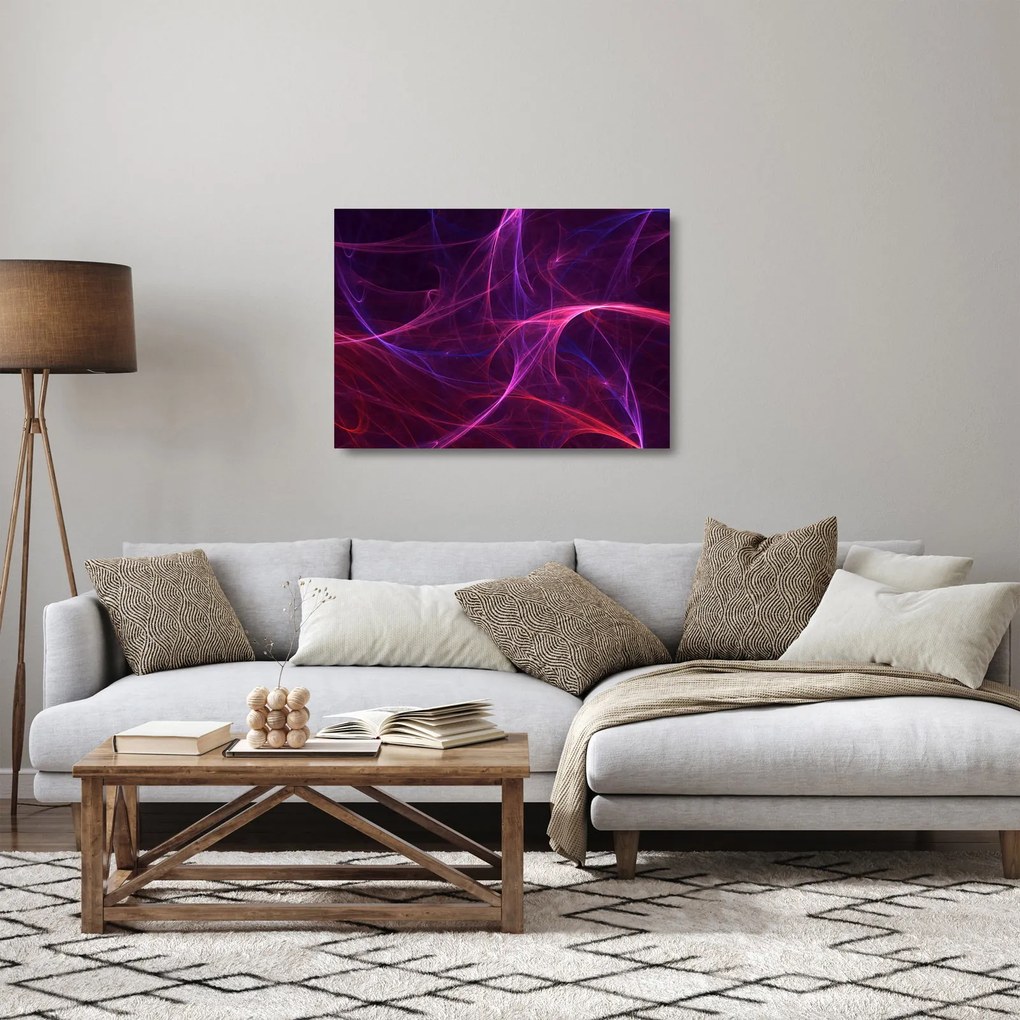 Obraz na szkle - abstrakcyjny obraz krzywych (70x50 cm)