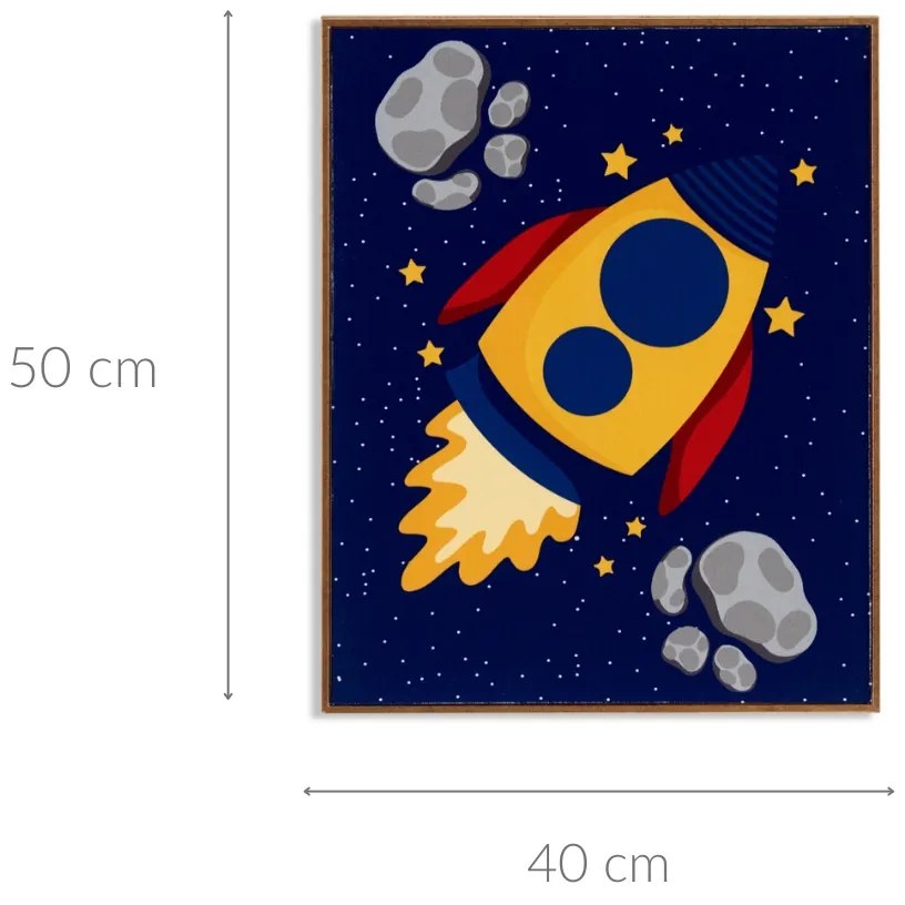 Plakat w ramce kosmos PLANET, 40 x 50 cm