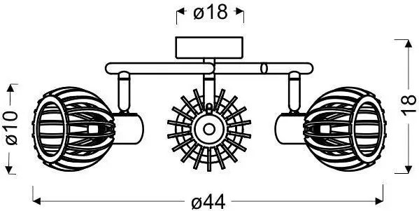 Biała nowoczesna potrójna lampa sufitowa - 3X K089 B9-S80