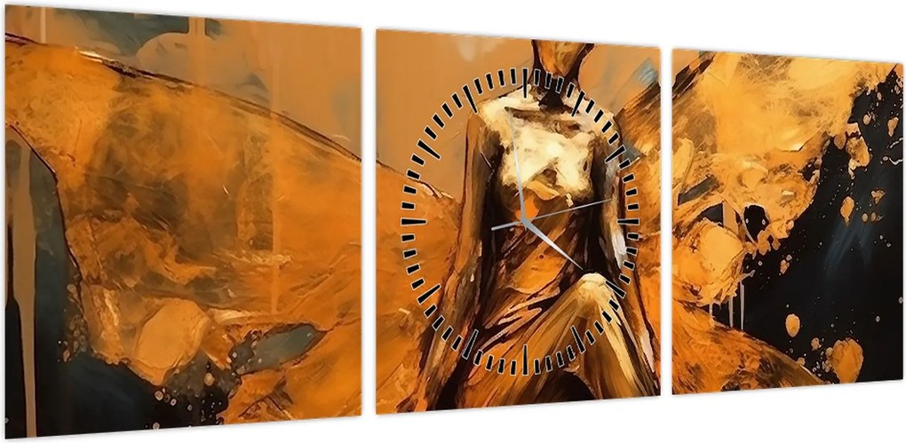 Obraz - Abstrakcja wróżki (z zegarem) (90x30 cm)