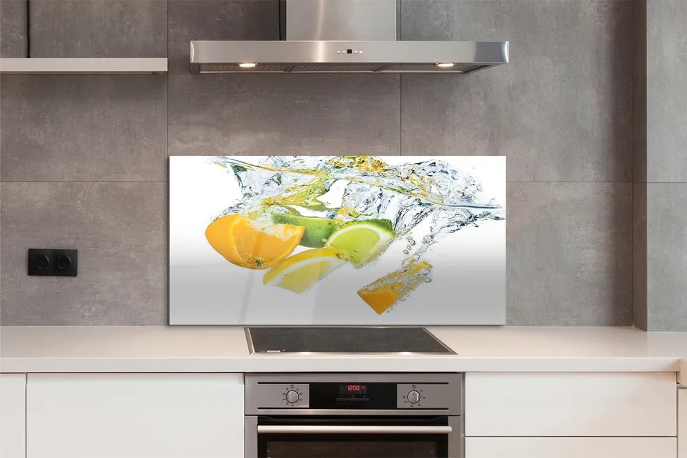 Szkło do Kuchni na Ścianę Orzeźwiające Cytrusy w Wodzie