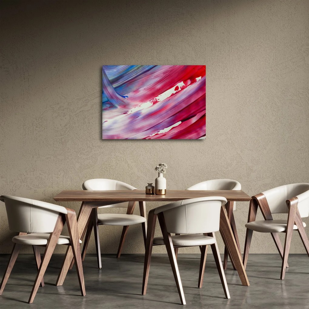 Obraz - różowo - niebieskie kolory (70x50 cm)