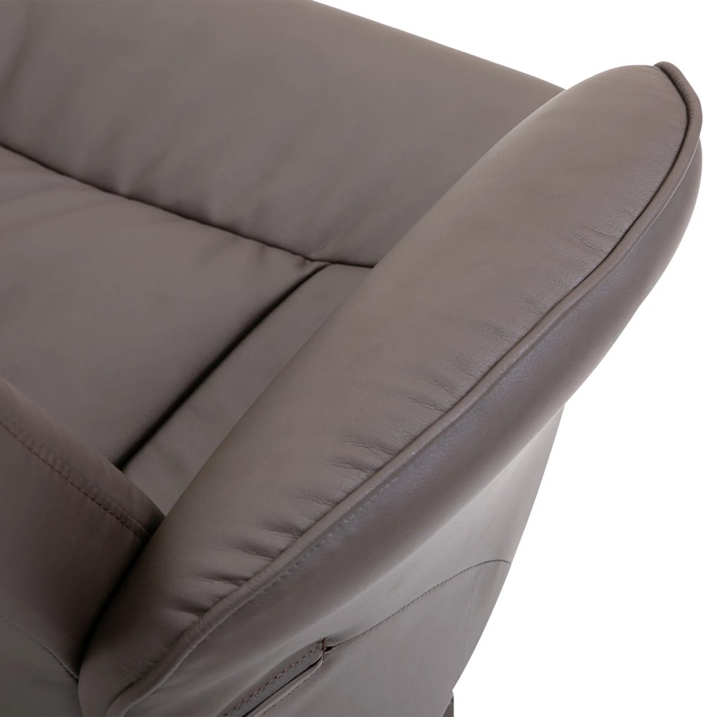 HOMCOM Zestaw foteli 2 częściowy, fotel z podnóżkiem, fotel relaksacyjny z podnóżkiem, regulowane wysokości, nachylane oparcie, brązowy