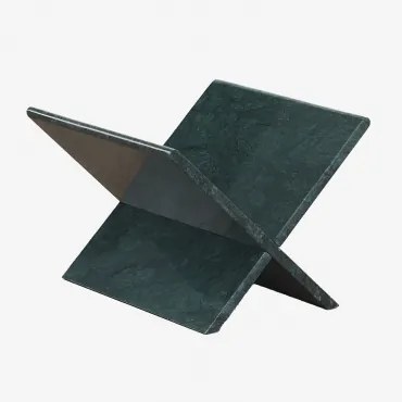 Stojak Na Czasopisma Z Marmuru Kristoff Zielony Marmur Udaipur - Sklum