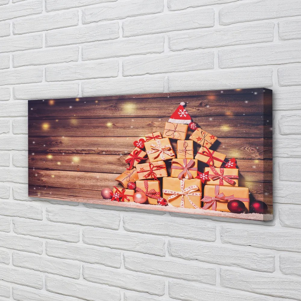 Obraz drukowany na płótnie Prezenty na Deskach