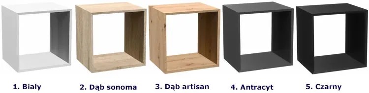 Kwadratowy wkład do regału antracyt - Atela 6x