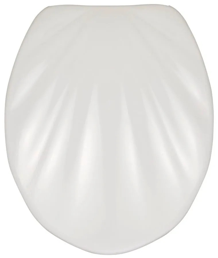 Biała deska sedesowa wolnoopadająca Wenko Premium Sea Shell, 45,5x38 cm