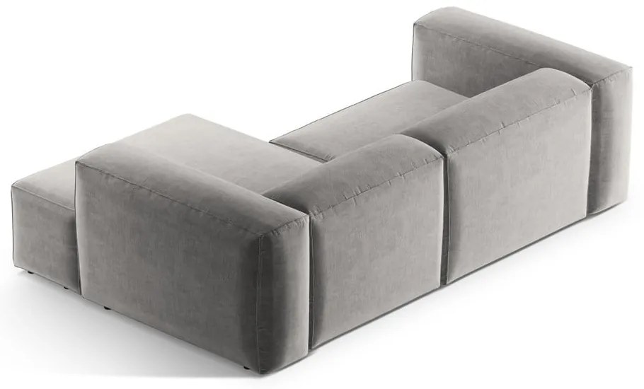 Jasnoszary narożnik (prawostronny/z szezlongiem) Bergamo – Cosmopolitan Design