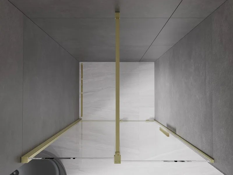 Mexen Velar drzwi prysznicowe rozsuwane 110 cm, transparent, złote szczotkowane - 871-110-000-01-55