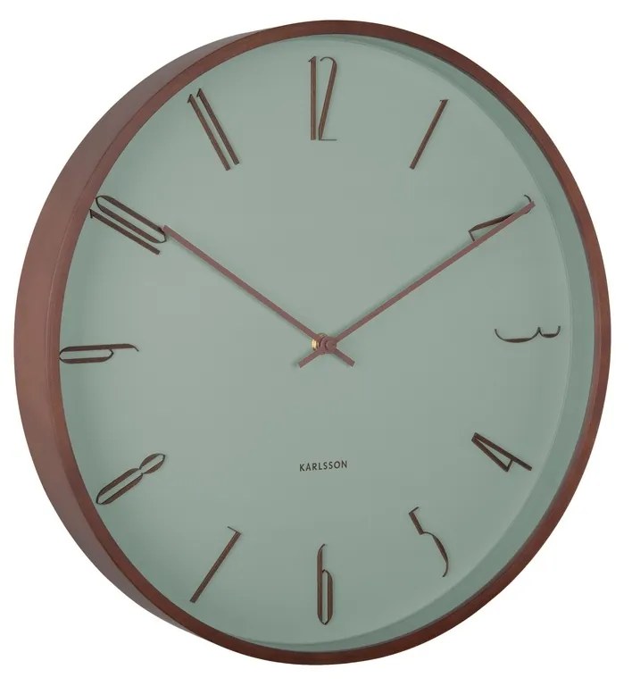 Karlsson 6014GR designerski zegar ścienny zielony,średnica 40 cm
