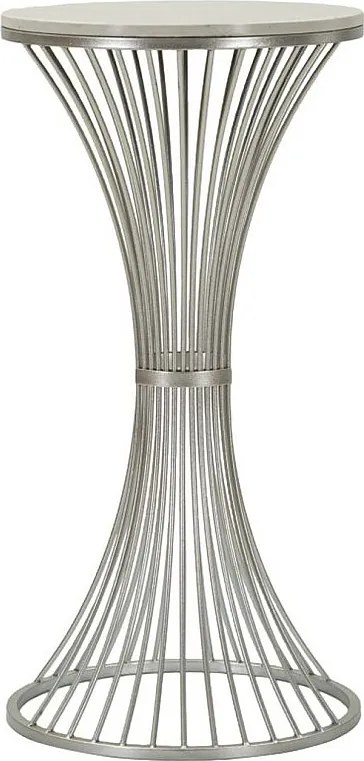Stolik Kawowy VKH582, Srebrny, 40x40x79 cm, Kendra Home