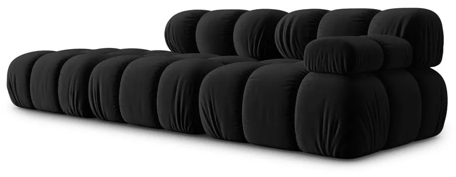 Czarna aksamitna sofa 282 cm Bellis – Micadoni Home