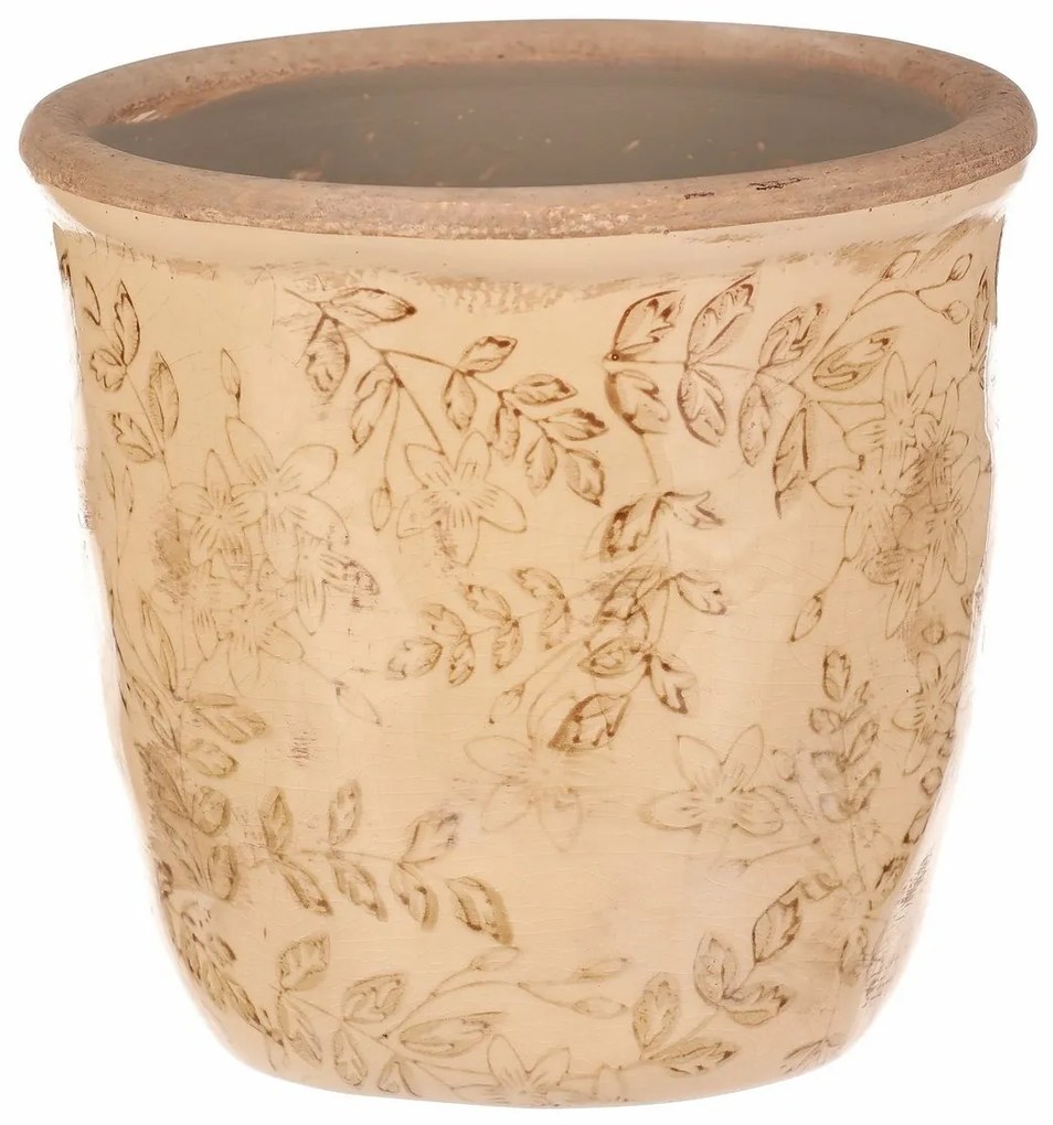 Osłonka ceramiczna na kwiaty Flores retro, 14 x 13 cm, 14 cm