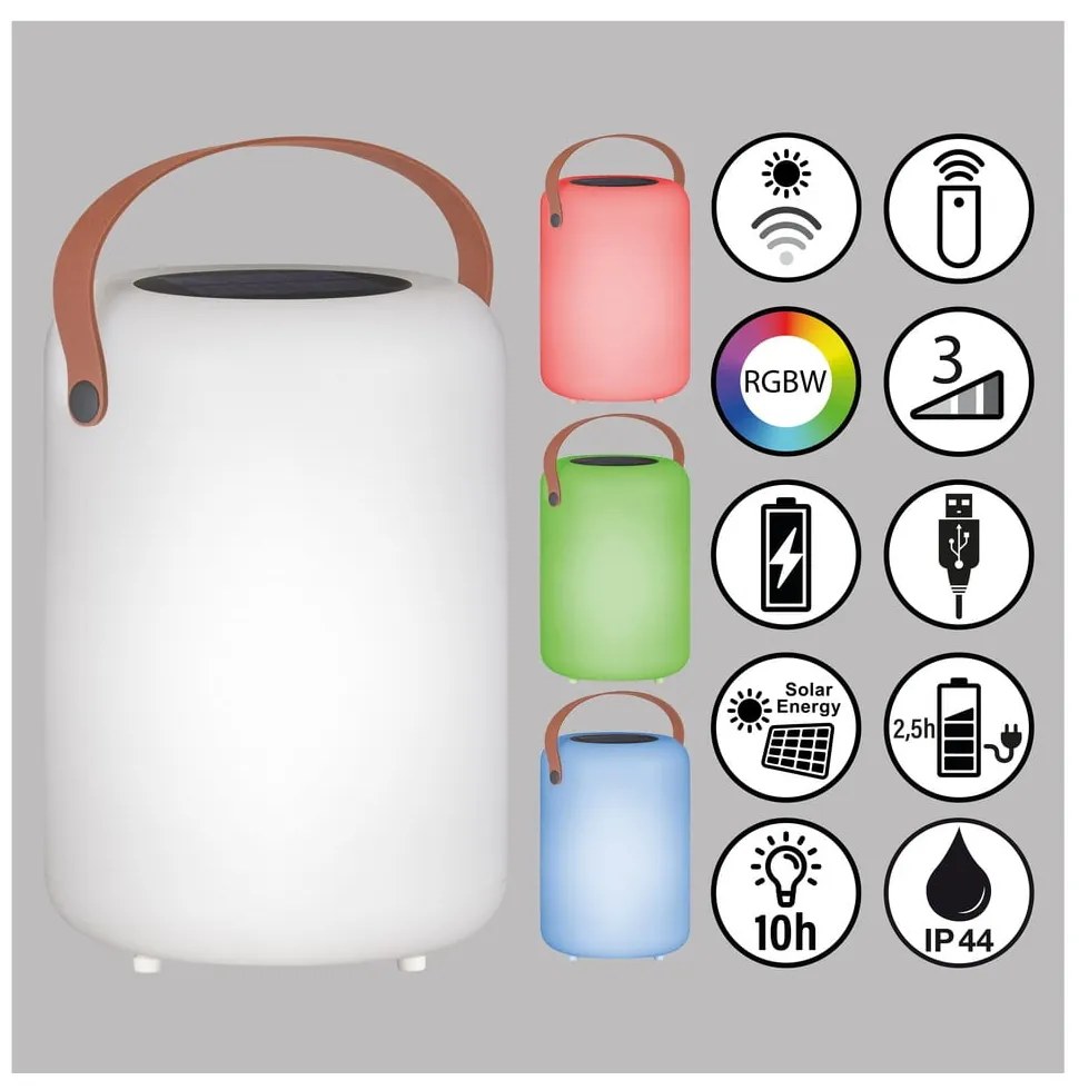 Lampa zewnętrzna LED ze zdalnym sterowaniem na USB ø 14 cm Orno – Fischer & Honsel