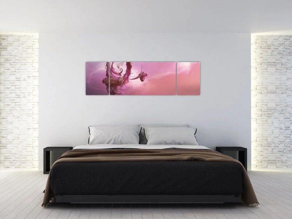 Obraz - Wróżka na pływającej wyspie (170x50 cm)