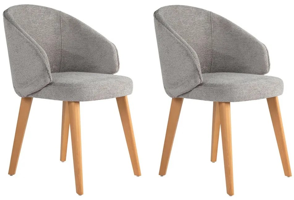 Zestaw krzeseł do jadalni Bentley Grey and Light Oak, 2 szt.