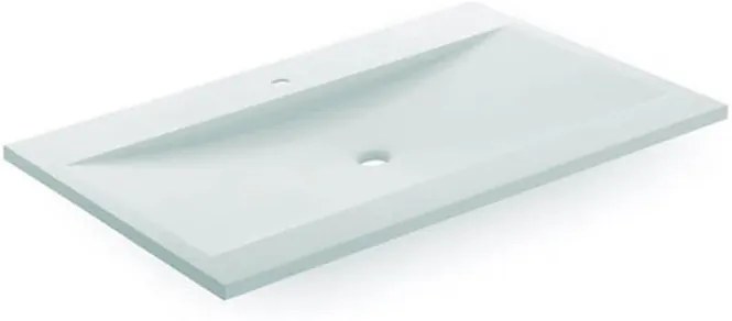 Bathco 0506 - Umywalka wpuszczana MANHATTAN 100x45 cm żywica/biała