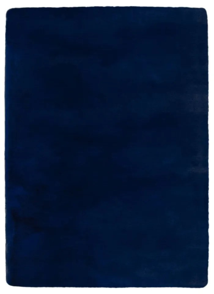 Ciemnoniebieska syntetyczna skóra 200x290 cm Ivy Luxury Fur – Flair Rugs