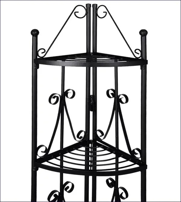 Czarny metalowy kwietnik W2-T08