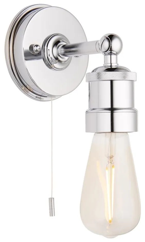 Endon 95505 - Kinkiet łazienkowy MILLER 1x E27/6W/230V IP44, chrom błyszczący