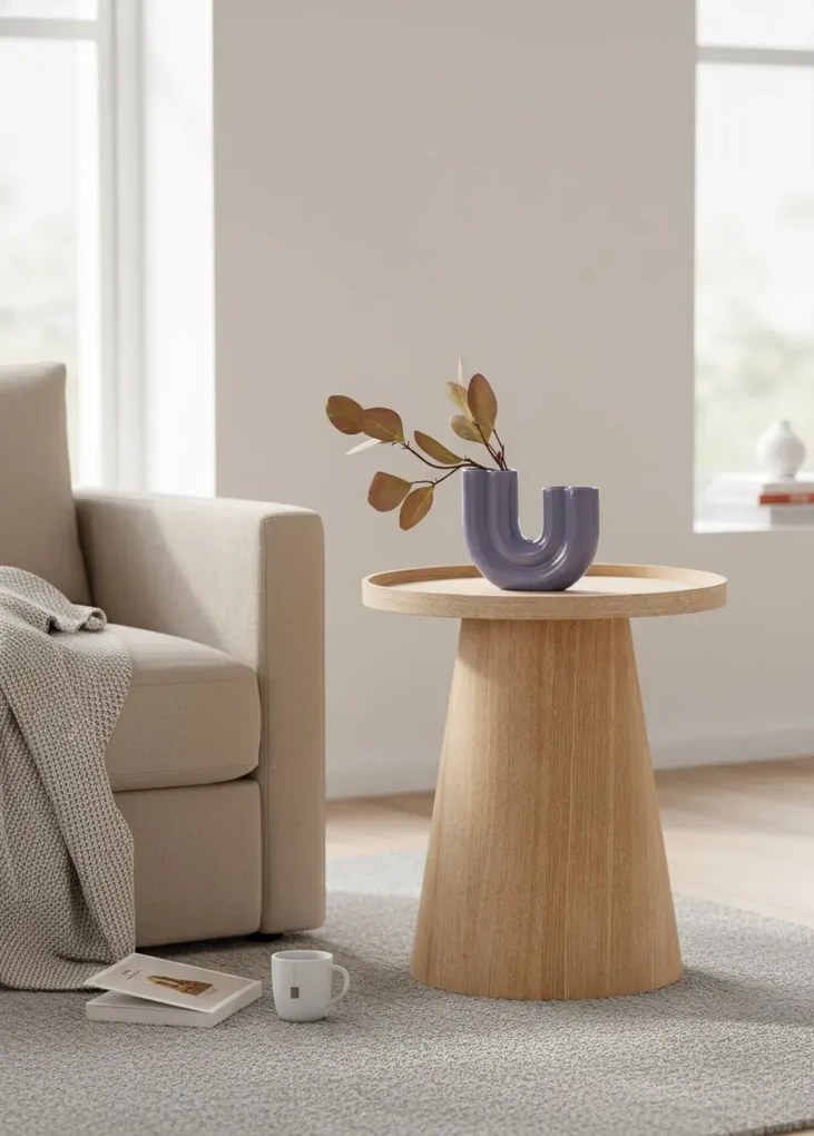 Okrągły stolik kawowy w naturalnym kolorze G4-M37