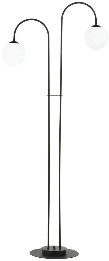 Nowoczesna lampa podłogowa z mlecznymi kloszami - D117 M6-D17