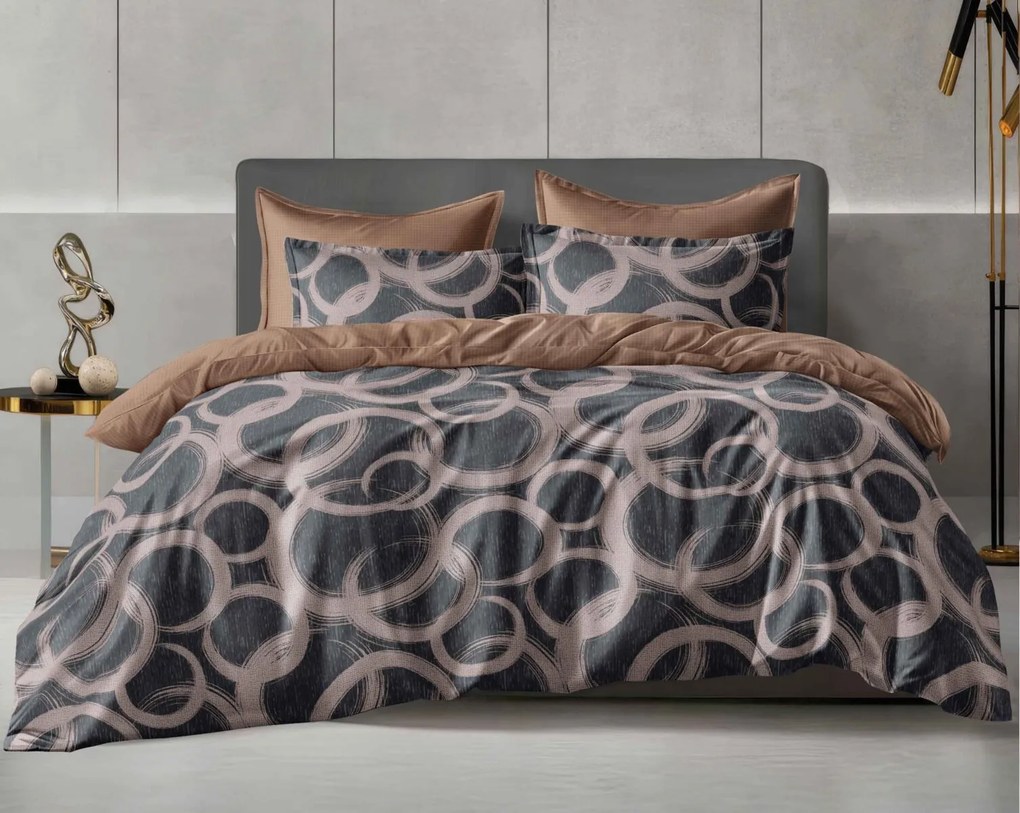 PrzytulneMieszkanie.pl PrzytulneMieszkanie.pl Pościel z mikroflanelu BRUSARI szaro-brązowa Rozmiar pościeli: 70 x 80 cm | 140 x 200 cm