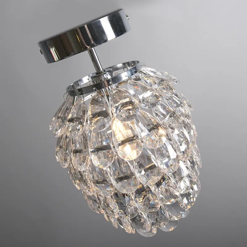 Lampa sufitowa w stylu art deco stalowa 19 cm ściemnialna - Bling ArtDeco Oswietlenie wewnetrzne